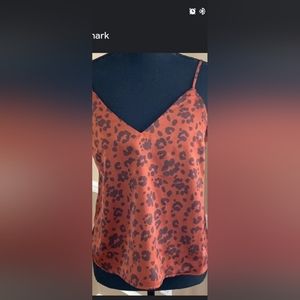 NWT A NEW DAY brown animal print tank size small